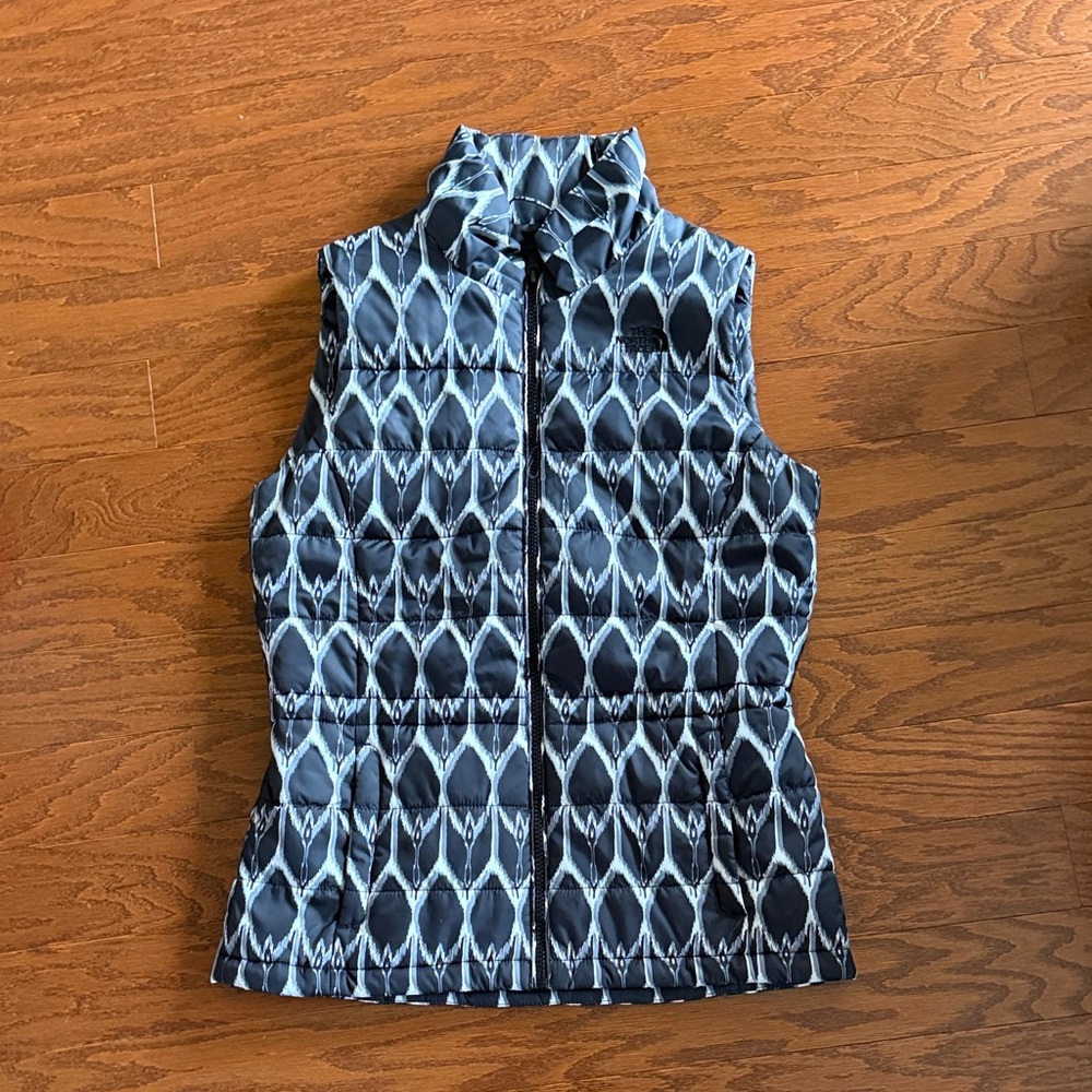The North Face Black and White Patterned Vest